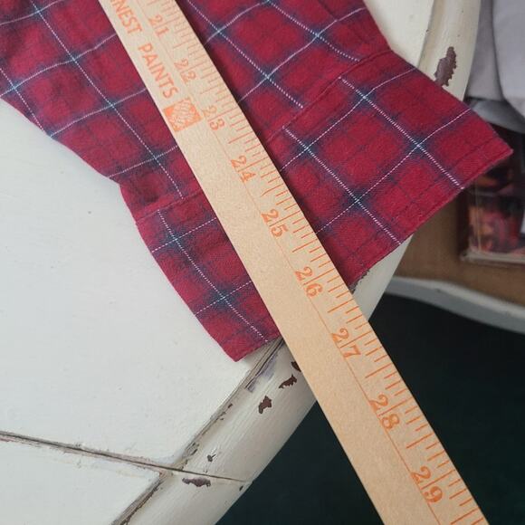 Wrangler  Flex For Comfort Men's Red Plaid Long Sleeve Button Down Shirt  2XL - Picture 10 of 12